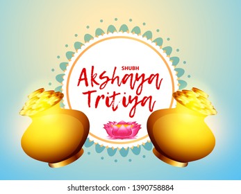 Illustration Of Akshaya Tritiya Festival Celebration Background.