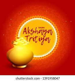 Illustration Of Akshaya Tritiya Festival Celebration Background.
