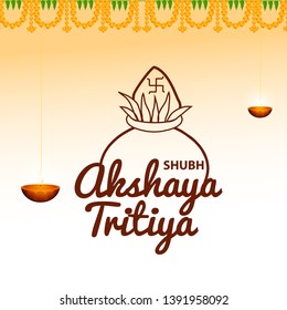 Illustration Of Akshaya Tritiya Festival Celebration Background.