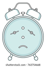 Illustration of an alarm clock backside