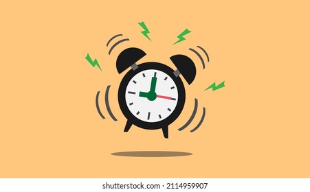 illustration of alarm clock is ringing