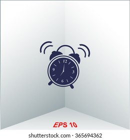 Illustration of alarm clock ringing