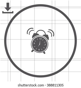 Illustration of alarm clock ringing