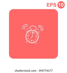Illustration of alarm clock ringing