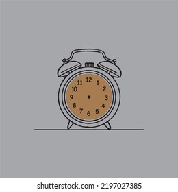 Illustration of alarm clock ringing in flat style. Wake up symbol.
