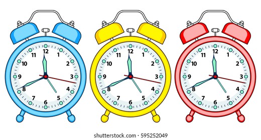 Illustration of the alarm clock set