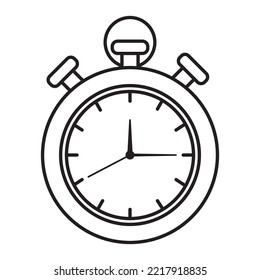 The illustration alarm clock. Suitable for time icon,sign or symbol.