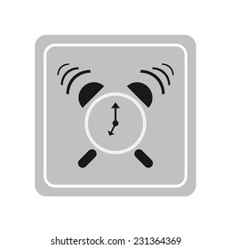 Illustration of alarm clock. Vector icon flat design
