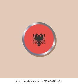 Illustration of Albania flag Template