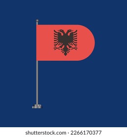 Illustration of Albania flag Template