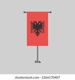 Illustration of Albania flag Template