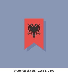 Illustration of Albania flag Template