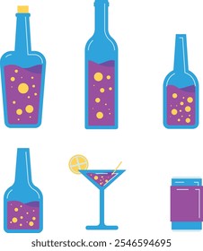 illustration alcohol mocktail cocktail cock ice drink