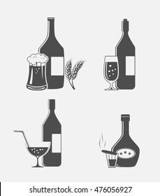 illustration of alcoholic beverages