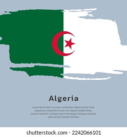 Ilustración de la plantilla de bandera de Argelia