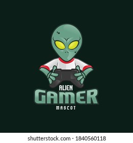 illustration of aliens playing games for the corporate mascot