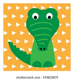 Illustration with alligator