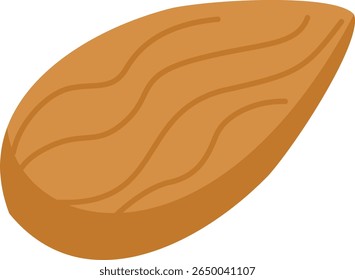 Ilustración de una nuez de almendra