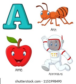 Illustration of A alphabet