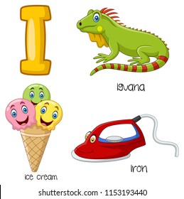 Illustration of I alphabet