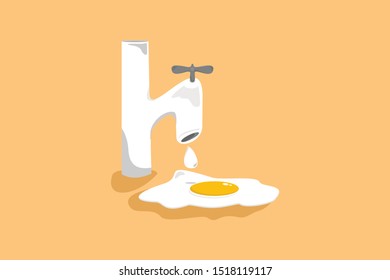Illustration of the alphabet and eggs. Unique, simple and creative design. Creative egg illustration. Alphabetical illustrations. For advertising and background