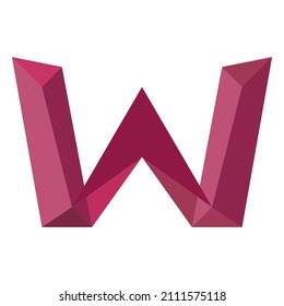 The illustration of alphabet letter W logo vector design. Suitable for iconic logo.