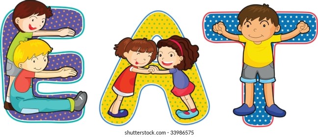 ilustración de un alfabeto en blanco