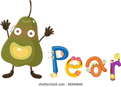 illustration of a alphabets on white
