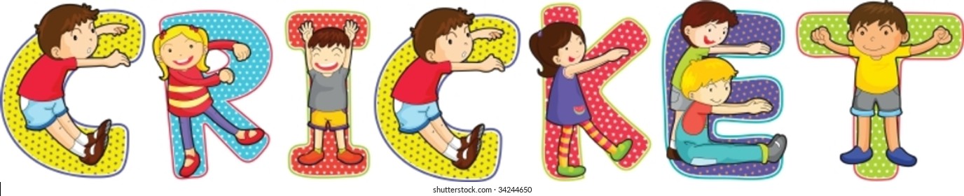 illustration of a alphabets on white