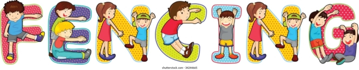 illustration of a alphabets on white