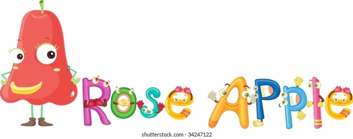 illustration of a alphabets on white