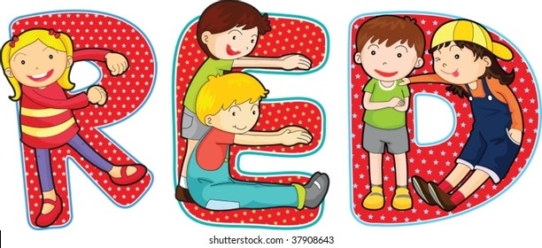 illustration of alphabets on white