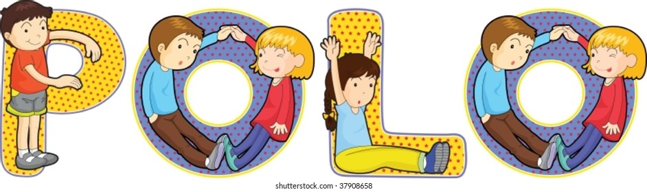 illustration of alphabets on white
