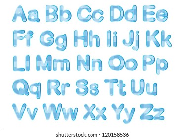 illustration of alphabets on a white background
