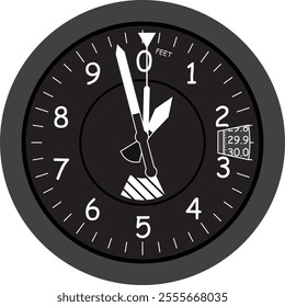 Illustration of Altimeter in Aircraft