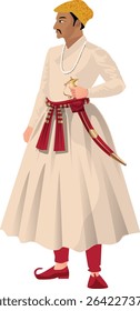 Ilustração de Amar Singh Indian Rajasthan King