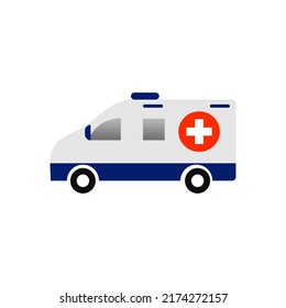 Illustration of an ambulance car.