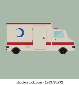 illustration of ambulance flat design.