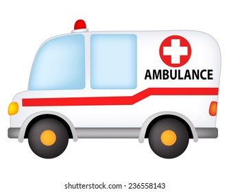 Illustration Ambulance Isolated On White Background Stock Vector ...