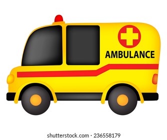 Illustration of a ambulance isolated on white background