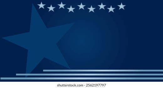 Illustration of American background and copyspace with blue color. perfect for celebrate Martin Luther King Jr day, Presidents day, and independent day.