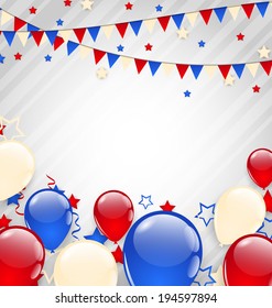 Illustration american background for Independence Day - vector