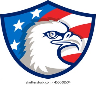 Illustration American Bald Eagle Head Viewed Stock Vector (Royalty Free ...