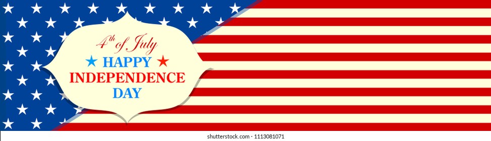 illustration of American Flag Background for Fourth of July background for Happy Independence Day of America