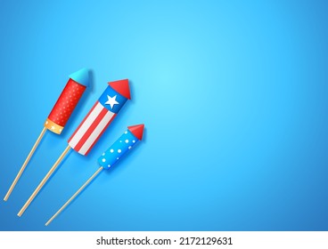 illustration of American Flag Background for Fourth of July background for Happy Independence Day of America