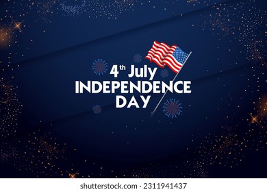 illustration of American Flag Background for Fourth of July background for Happy Independence Day of America