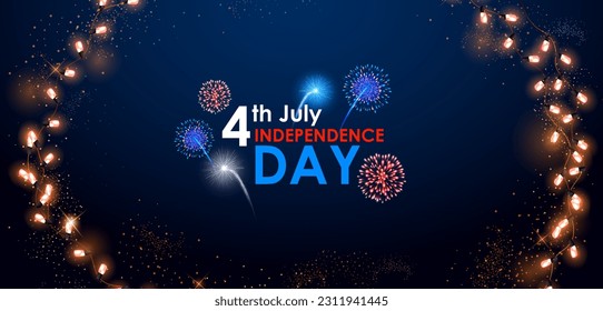 illustration of American Flag Background for Fourth of July background for Happy Independence Day of America
