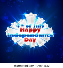 illustration of American Flag Badge with star for Independence Day