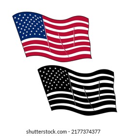 Illustration American Flag Design Element Poster Stock Vector (Royalty ...