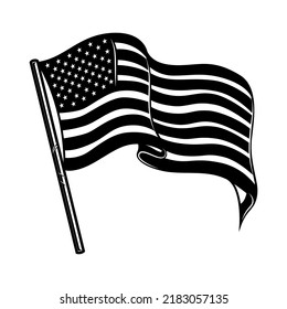 Illustration American Flag Design Element Poster Stock Vector (Royalty ...